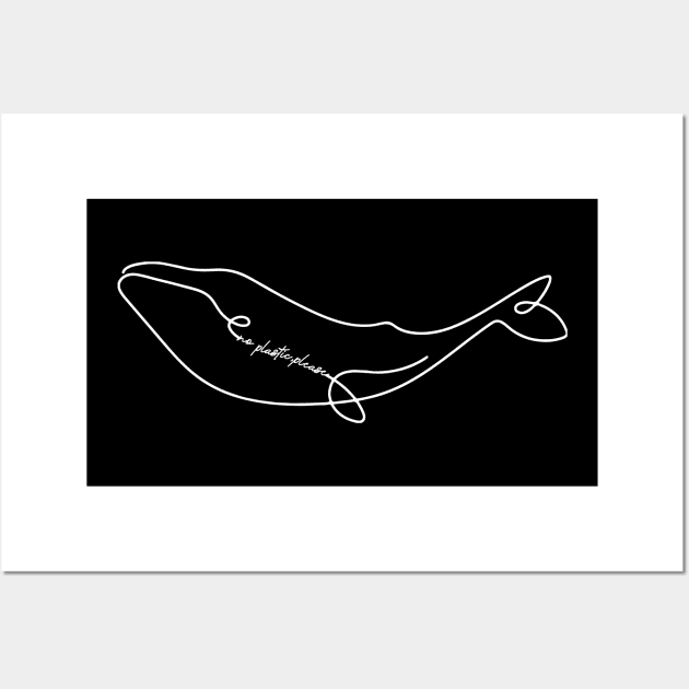 'No Plastic Please' Ocean Conservation Shirt Wall Art by ourwackyhome